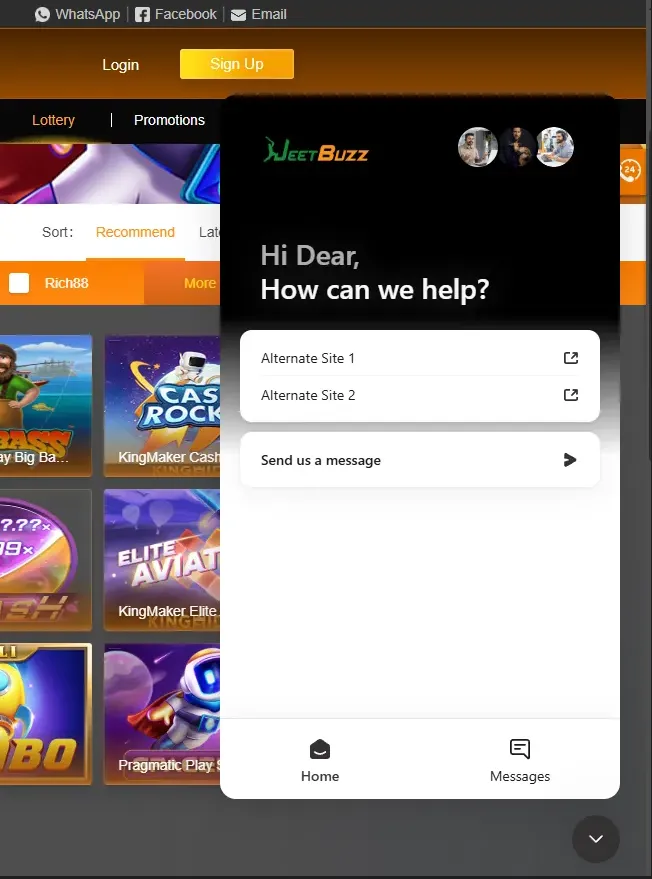 JeetBuzz Support: Contact Team Options